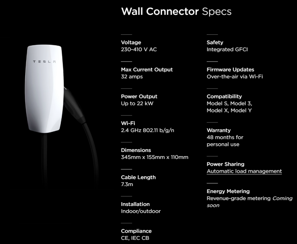 Tesla Wall Charger by Greenlight Solar