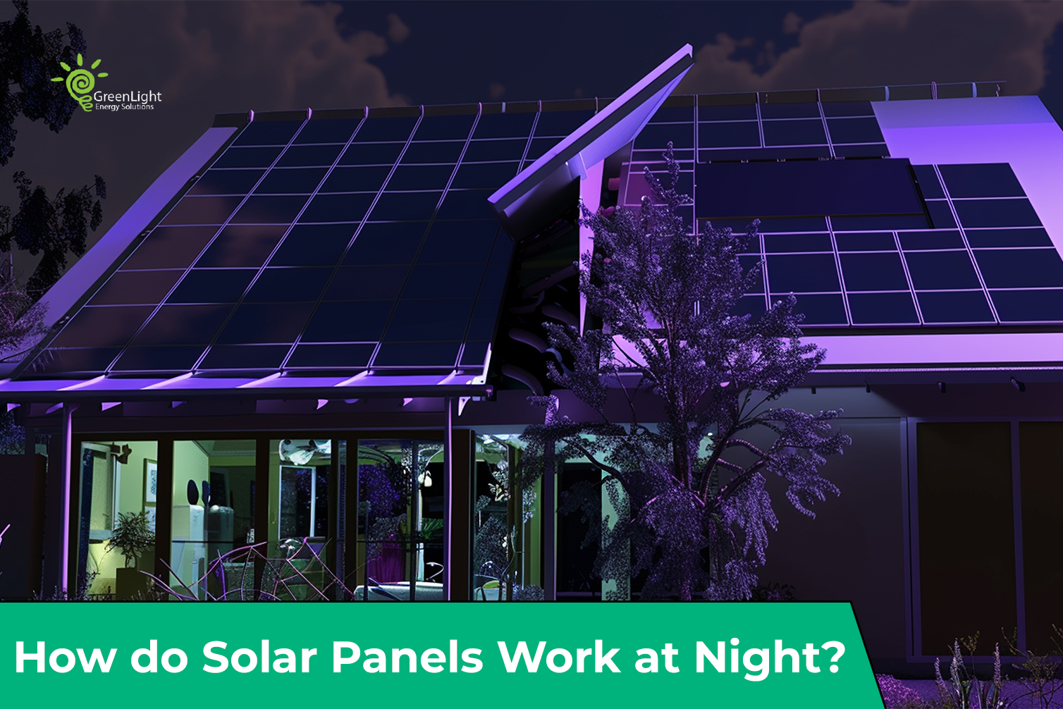 How do solar panels work at night